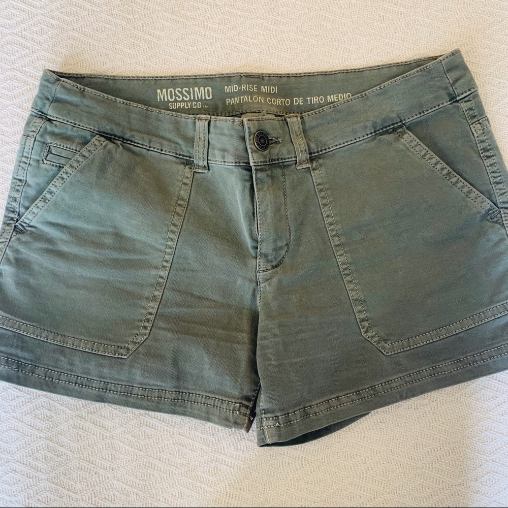 Army green shorts